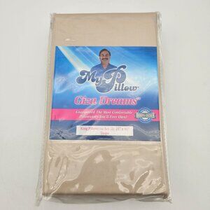 My Pillow Giza Dreams King Pillowcase Set (2) Taupe  NEW